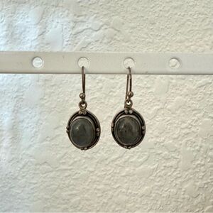 Vintage Silver Labradorite Earrings
